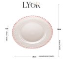 Ver imagem 2 de Prato Raso de Cristal Coração Borda Rosa 28cm 1685 - Lyor