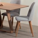 Ver imagem 3 de Conjunto de Jantar Mesa Avena 6 Cadeiras New Drop - Canella C/ Cinza