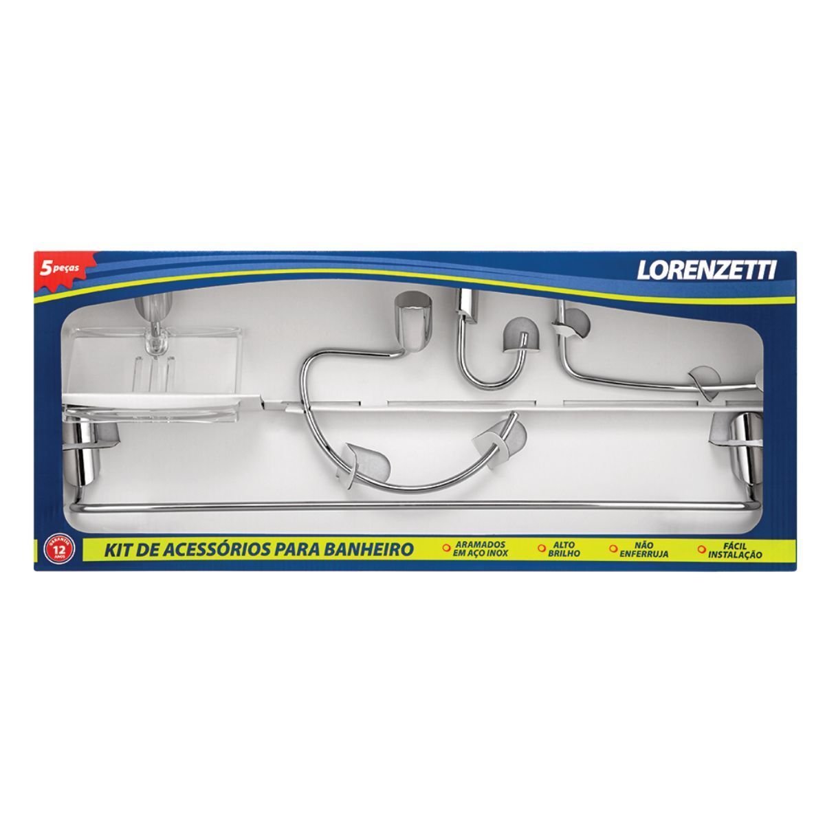Kit Acessório Loren Joy C32 Cromado 5 Pçs Lorenzetti - 1