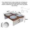 Comedouro Elevado Quadruplo Cachorro Pet Mdf - Porcelana - 2