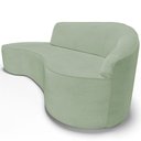 Ver imagem 5 de Sofá 3 Lugares Curvo Sala de Estar Living Firenze Direito D02 Linho Verde 210 cm D-477 - Lyam