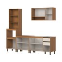 Ver imagem 3 de Cozinha Completa Venaly 11 Portas 2 Gavetas com Vidro Reflecta CEC303 Cinamomo/Off White - Henn