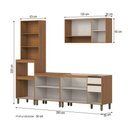 Ver imagem 4 de Cozinha Completa Venaly 11 Portas 2 Gavetas com Vidro Reflecta CEC303 Cinamomo/Off White - Henn