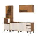 Ver imagem 2 de Cozinha Completa Venaly 11 Portas 2 Gavetas com Vidro Reflecta CEC303 Cinamomo/Off White - Henn