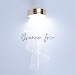 Luminária Pendente Véu 3k 4k 6k Metaldourado+acrílico Bivolt - 4