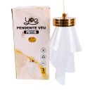 Ver imagem 2 de Luminária Pendente Véu 3k 4k 6k Metaldourado+acrílico Bivolt