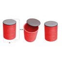 Ver imagem 5 de Kit 3 Puff Baú Banquinho Apoio Para Pés Organizador Porta Objetos BGPLASTICOS BGBP MARROM CHOCOLATE