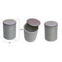 Ver imagem 4 de Kit 3 Puff Baú Banquinho Apoio Para Pés Organizador Porta Objetos BGPLASTICOS BGBP MARROM CHOCOLATE