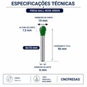 Ver imagem 2 de Fresa Ball Nose Green Haste de 6mm
