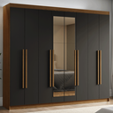 Ver imagem 1 de Guarda-roupa Casal 8 Portas Batentes com Espelho Venus Madesa