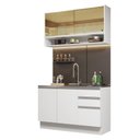 Ver imagem 3 de Armário de Cozinha Compacta 120cm Branco Glamy Madesa 02