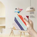 Ver imagem 3 de Geométrico Linhas Horizontais Coloridas - Quadros ou Placas Modulares com 9 Peças