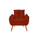 Ver imagem 1 de Poltrona Decorativa Opala Pés Palito - Sala, Recepção Terracota