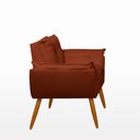 Ver imagem 2 de Poltrona Decorativa Opala Pés Palito - Sala, Recepção Terracota