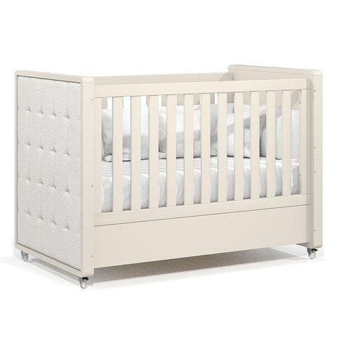 Berço Americano Tutto New Off White com Capitonê New Boucle - Matic