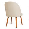 Kit 04 Cadeiras Poltrona de Jantar Luna Suede Pés Palito Castanho - Pallazio - 6