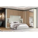 Ver imagem 4 de Módulo de Quarto Casal Armário Ponte Aéreo Mc11 Seletto C- 4 Portas Areia-jequitibá - Henn