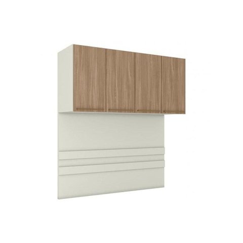 Módulo de Quarto Casal Armário Ponte Aéreo Mc11 Seletto C- 4 Portas Areia-jequitibá - Henn