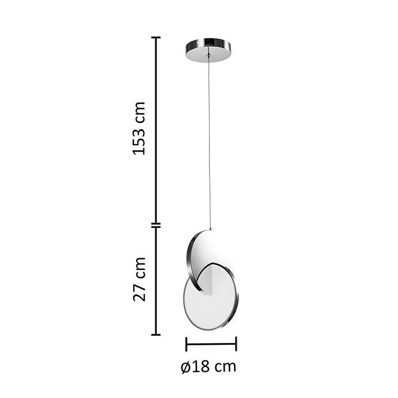 Pendente Fusion Cromado Hevvy 11w 3000K - SL-0542/H1 CHROME - 4