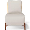 Ver imagem 6 de Poltrona Decorativa Living Pés Madeira Hungria L02 Couríssimo Whisky Linho Cru - Lyam