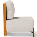 Ver imagem 3 de Poltrona Decorativa Living Pés Madeira Hungria L02 Couríssimo Whisky Linho Cru - Lyam
