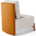 Ver imagem 5 de Poltrona Decorativa Living Pés Madeira Hungria L02 Couríssimo Whisky Linho Cru - Lyam
