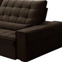 Ver imagem 7 de Sofá Retrátil Reclinável para Sala 4 Lugares 290cm Nebrasca F04 Veludo Marrom Escuro - Lyam Decor