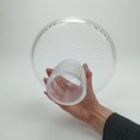 Ver imagem 2 de Centro de Mesa Decorativo de Vidro Transparente 17x30x30cm Sala Jantar Decoração