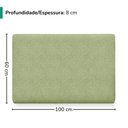 Ver imagem 3 de Cabeceira Painel Suspenso Solteiro 100 cm Luna Retangular Boucle Oliva Artte