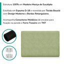 Ver imagem 5 de Cabeceira Painel Suspenso Solteiro 100 cm Luna Retangular Boucle Oliva Artte