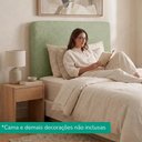 Ver imagem 6 de Cabeceira Painel Suspenso Solteiro 100 cm Luna Retangular Boucle Oliva Artte