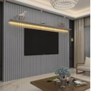 Ver imagem 2 de Painel para TV 2.3 Ripado com LED Nobre Cinza - Gelius Móveis