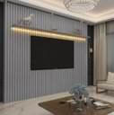 Ver imagem 2 de Painel para TV 2.3 Ripado com LED Nobre Cinza - Gelius Móveis