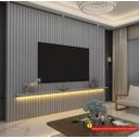 Ver imagem 3 de Painel para TV 2.3 Ripado com LED Nobre Cinza - Gelius Móveis