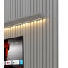Painel para TV 2.3 Ripado com LED Nobre Cinza - Gelius Móveis - 5