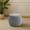 Ver imagem 2 de Puff Decorativo Redondo Golf 55x55cm Poliéster Cinza - Nexta Casa