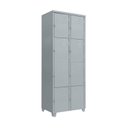 Ver imagem 1 de Armário Roupeiro de Aço Vestiário Academia 4/8 Portas Locker Cinza