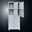 Ver imagem 4 de Armário Roupeiro de Aço Vestiário Academia 4/8 Portas Locker Cinza