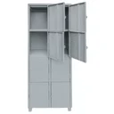 Ver imagem 2 de Armário Roupeiro de Aço Vestiário Academia 4/8 Portas Locker Cinza
