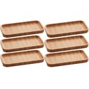 Ver imagem 1 de Kit 6 Petisqueiras Bandeja Bambu 20x10cm Lyor Hire Prato Salgados Petiscos