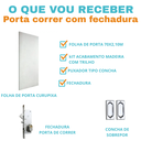 Ver imagem 2 de Porta de Correr Branca 70x210 Cm com Fechadura e Puxador