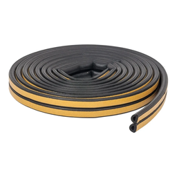Veda Frestas Auto Adesivo Para Porta Janelas 6mm Comfort Door 6 Metros Preto - 3