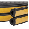 Veda Frestas Auto Adesivo Para Porta Janelas 6mm Comfort Door 6 Metros Preto - 2