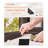 Veda Frestas Auto Adesivo Para Porta Janelas 6mm Comfort Door 6 Metros Preto - 1