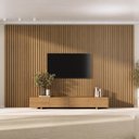 Ver imagem 1 de Rack com Painel Ripado TV 86 Polegadas Planejado 360x230cm Aruá CabeCasa MadeiraOriginals Marrom