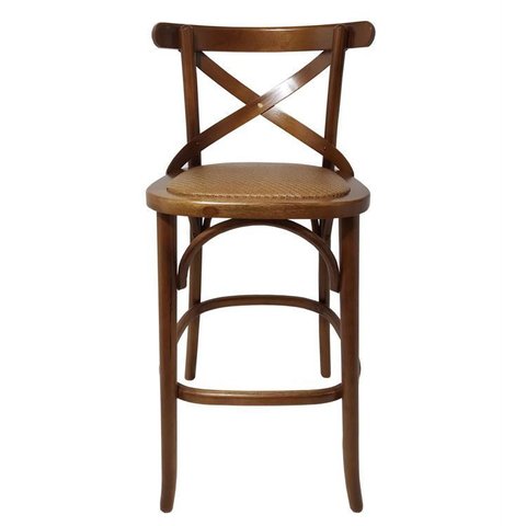 Banqueta Alta Bistro Maciça Rattan Gourmet Luxo