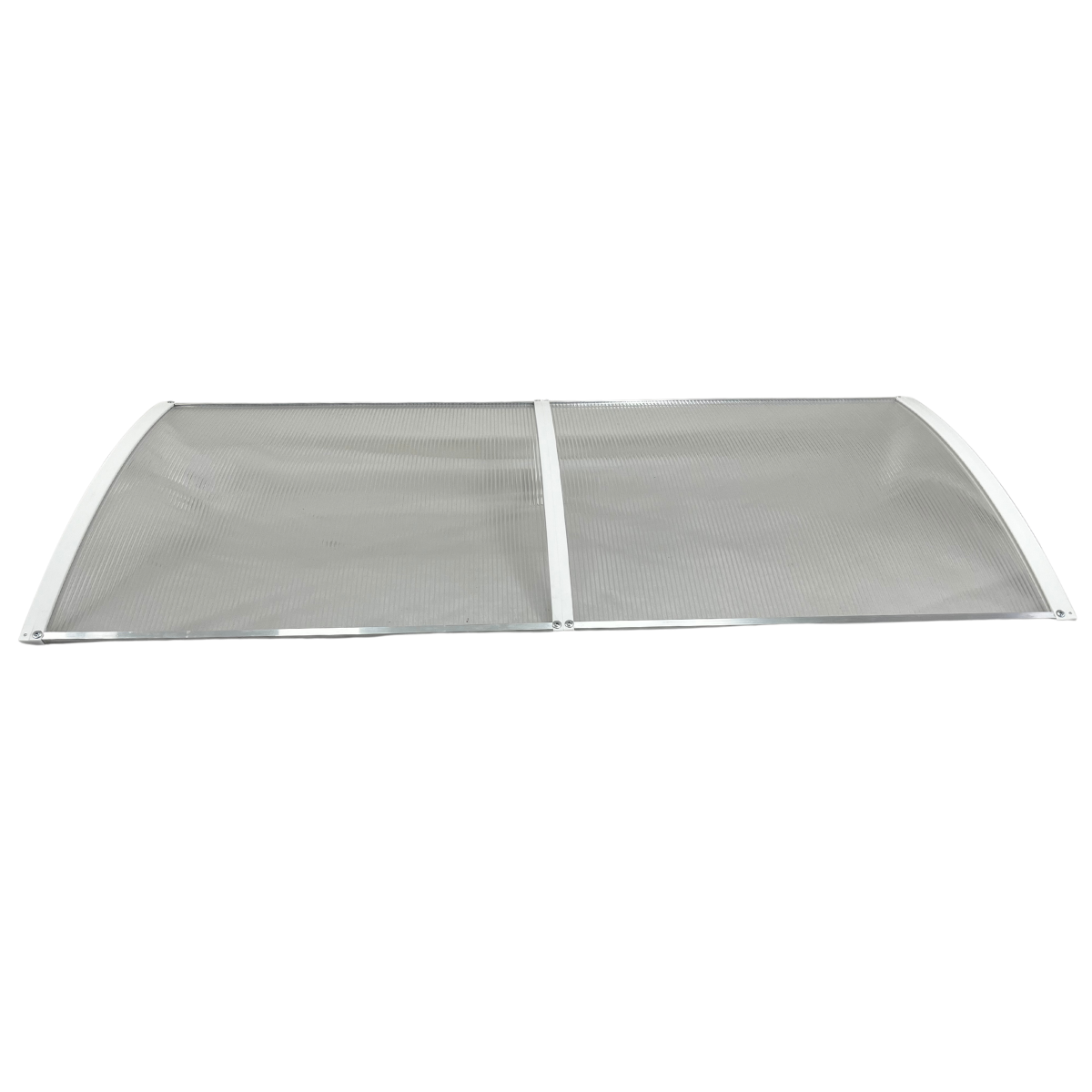 Toldo Policarbonato 1,20 X 0,50m Branco e Translucido com Kit - 2