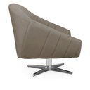Ver imagem 5 de Poltrona Giratória Giovana Suede Marrom Rato Base Cromada - D’Rossi