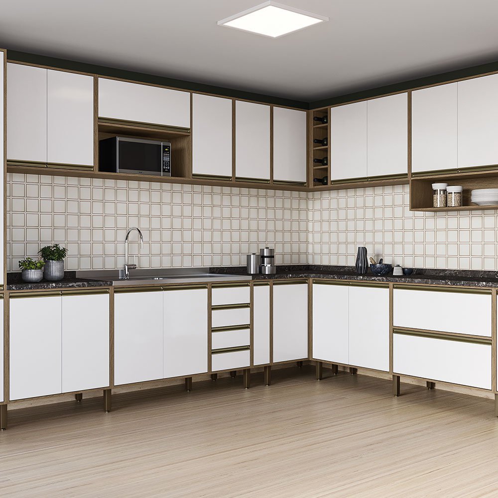 Armário de Cozinha 20x58,5 cm Porta Condimentos Vitória Rimo Carvalho ...