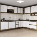 Ver imagem 2 de Armário de Cozinha 20x58,5 cm Porta Condimentos Vitória Rimo Carvalho/Branco Polar Móveis Rimo